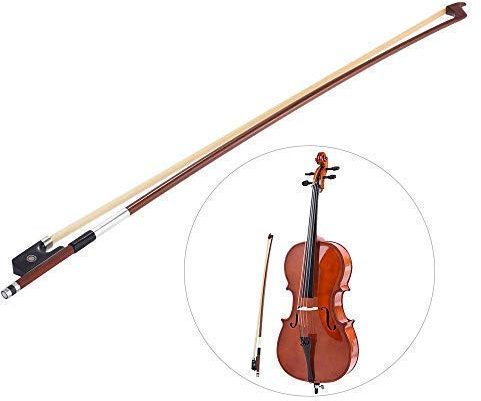 4/4 Full Size Cello Bow Octagonal Stick Brazil Wood Mongolian Horsehair Ebony Frog