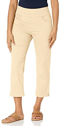 Gloria Vanderbilt Amanda Pull on Capri Regular Jeans, Crema De Almendras, 32 para Mujer
