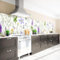 Arcondo Küchenrückwand Spritzschutz Selbstklebend mit Motiv Lupinen und Löwenzahn Folie Premium Matt 300 x 100 cm