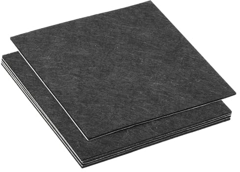 PATIKIL 205x205mm Patin en Feutre pour Meuble, 5 Pcs 2mm Épaisseur Coussinet en Feutre Carré Doux, Adhésif, Antidérapant, Anti-Rayures, pour Lampe, Meubles, Bricolage, Artisanat, Noir