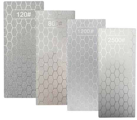 120/800/1200/2500 Grit Piedras Afiladoras de Cuchillos, Piedra Para Afilador Diamante de Grano Extra Grueso a Extra Fino para Cuchillos de Cocina, Tijeras y Actividades al Aire Libre
