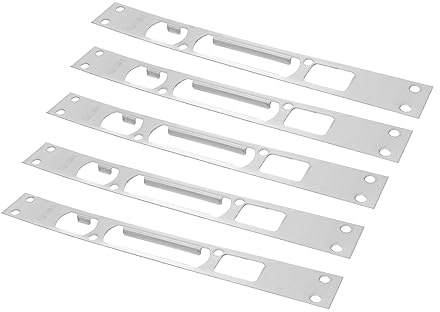 SHINEOFI 5 Pièces Plaque de Renforcement de Porte Protection Durable pour Serrure de Porte Sécurise les Points Entrée Résistance à Usure Haute