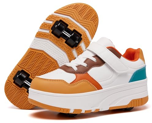 Joyfultime Shoes with Wheels for Boys Girls Kids Roller Skates Trainers