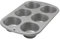 Wilton 445291 445291 Jumbo-Muffinform, Rezept rechts, Antihaftbeschichtung, 6 Löcher, 4,5 x 22,2 x 34,2 cm, Stahl