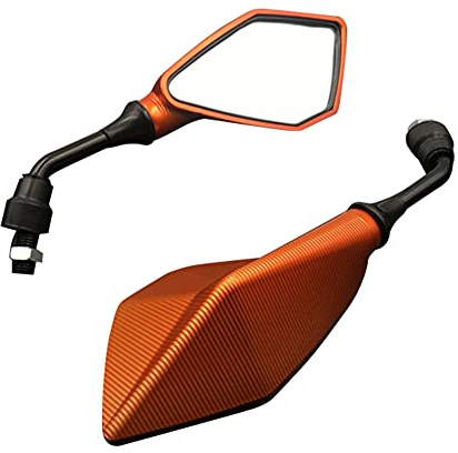 Paire de Guidon rétroviseur moto Rétroviseurs moto universels Rétroviseur moto modifié rétroviseur pentagonal Hardcore for accessoires moto for Scooter Moto Quad ATV Bicyclette