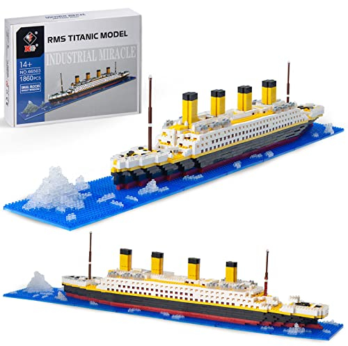 Seyaom Titanic Ship Model Building Block Sets, Micro Mini Blocks for 14+ Teens & Adults Gift(1860Pcs)