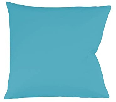 sleepling Satin Kissenbezug, Kissenhülle aus 100% seidig weicher Baumwolle, Bezug Kissen Kopfkissen, 60 Grad, Ökotex 100, Made in EU, 80 x 80 cm, Petrol