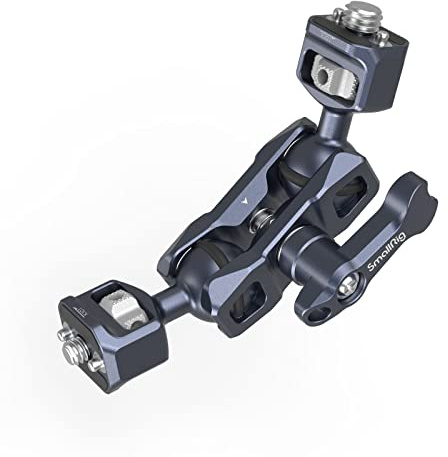 SMALLRIG Articulating Magic Arm with 3/8-16 Locating Screw for ARRI and 1/4-20 Screw (with Retractable Pins), 360 Degree Rotation, Max Load of 12 Ib for Monitor, Camera, and Lights 3874