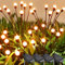 PhilzOps Solarlampen für Außen Garten, 4 Stück 32 LED Solar Glühwürmchen Lichter IP65 Wasserdicht Solarleuchten Firefly Solar Gartenleuchten Deko für Rasen Gehweg Hof Balkon Terrasse Draußen, Warmweiß