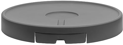 HEYQK Pflanzenroller Blumentopf mit unsichtbare Räder, rollender Pflanzenständer für Außen- und Innenbereich, 370 mm, Grau maximale Tragfähigkeit 200 kg (2 Stück)