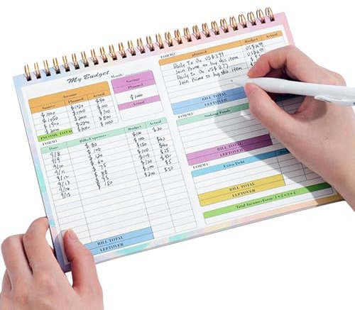 HunicandIU Haushaltsbuch | B5 Finanzorganisator und Rechnungsorganisator,Rechnungsorganisator mit wasserdichtem Einband, Budget-Tagebuch, Finanzplaner, Haushaltsbuch