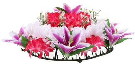 VOSAREA Funebre Artificiali Per Commemorazione Lifelike Per Cimitero Decorazione Per Funerali e Attività Colori Casual