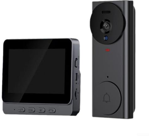 Timbre de puerta inalámbrico de 4,3 pulgadas con pantalla de monitor de conversación bidireccional visión de cámara de seguridad sin WiFi requerido