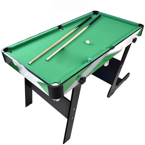 ZLLPIGLS Tavolo da Biliardo Pieghevole con Set Completo di Accessori, Biliardo Professionale Compatti, Portatili e Salvaspazio, per Casa, Sala Giochi, Ufficio(128x64x74.5cm/50.3x25.1x29.3in)