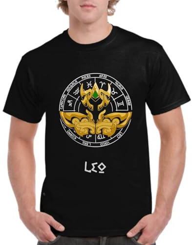the Fan Tee Camiseta de Adulto de Hombre Dibujos Animados Zodiaco Caballeros de Atenea Armadura De Leo 120 L