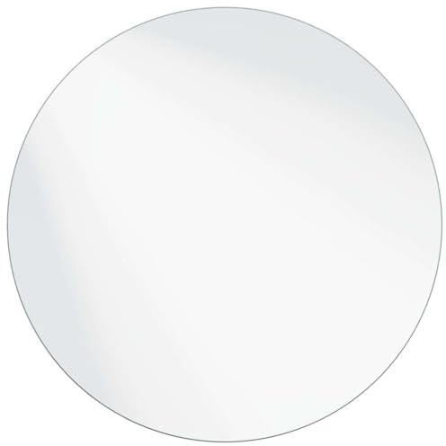 vidaXL Espejo de Pared Redondo Ø 70 cm Vidrio Templado, Espejo Moderno para baño, Elegante decoración de Pared, diseño sin Marco en Vidrio Templado, Pieza Minimalista