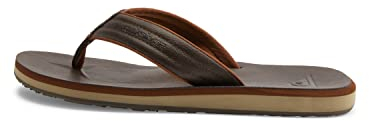 Quiksilver Carver Nubuck - Sandals For Men, Chanclas Hombre, Marrón (Demitasse Solid Ctk0), 45 EU