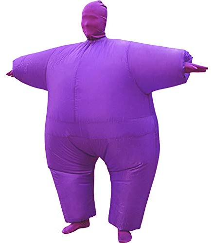 IHGYT Inflatable Masquerade Costume Full body suit Air Blow up Costumes Jumpsuit Suit, Purple, One Size