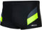 Aqua Speed Badehose Männer + gratis eBook | Schwimmhose Wasserball | Trainings Kastenbadehose | Aron, Gr. 4XL, Schwarz Grau Fluoreszierend Gelb