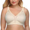 DotVol Reggiseno Base in Pizzo e Taglia Grossa Coppa Completa Non Schiuma Reggiseno Senza Fili Beige 7C