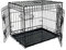 BUNNY BUSINESS DOGGY STYLE Metal Dog Crate/Black Metal Folding Cage with 2 Doors Sliding Chew Resistant METAL Base Tray Heavy Duty Puppy Training Solution CRATE (ULTRA HVY DUTY BLACK, X-LARGE 42)