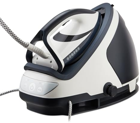 STANEW Ferro da Stiro con Caldaia,Pressione Pompa 8 Bar,Ferro da Stiro Generatore di Vapore,Erogazione Continua da 120 g±15 g/min, Serbatoio 1.9L, 3000W, Controllo della temperatura,Eco, Blu e Bianco