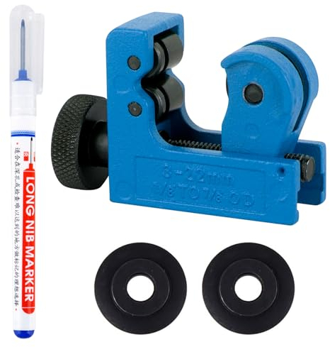 DMJJSD® Mini cortador de tubos de 3 a 22 mm de diámetro, pequeño mini cortador de tubos, cortador de tubos de cobre, herramientas de corte para cortar tubos de cobre, PVC, aluminio, plástico, agujero
