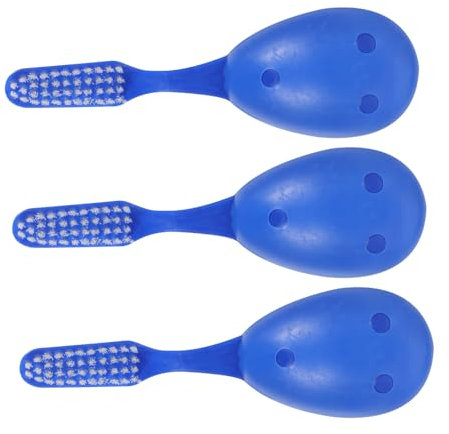 OHPHCALL 3st Gefängnis Zahnbürste Zahnbürsten Bruxismus Zunge Zahnungsgel Kleinkinder Fall Abs Gummi Sensorische Zahnbürste Io Zahnpasta Tücher Flasche Mini Schaber Savacol Plastik Blue