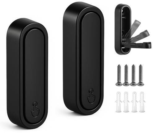 2 Stück Kleiderhaken Wand, Platzsparende Garderobenhaken Klappbar, Moderner Klapphaken, Hakenleiste Schwarz, für Taschen, Kopfhörern, Hüten, Schlüsseln und Accessoires, für Küchen und Bäder