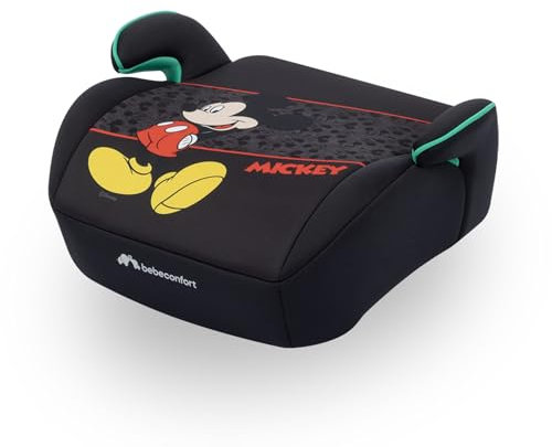Bebeconfort Disney Manga i-Safe, Asiento Elevador Coche, Silla Coche Mickey Mouse, 6-12 Años, 128–150 cm, 22-36 kg, Ligera, Instalación Fácil con Cinturón, Acolchada, Tejidos Suaves, Authentic Mickey