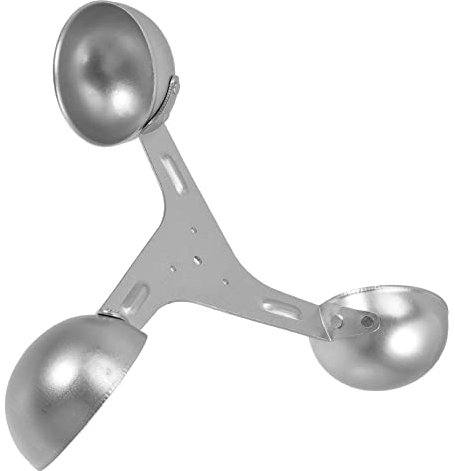 TOGEVAL Sensore Anemometro a 3 Tazze in Lega Di Alluminio Per Misurazione Velocità Del Vento, Ricambio Sensore Tazza Del Flusso D'aria Per Monitoraggio Meteorologico, Leggero e Facile Da Sostituire