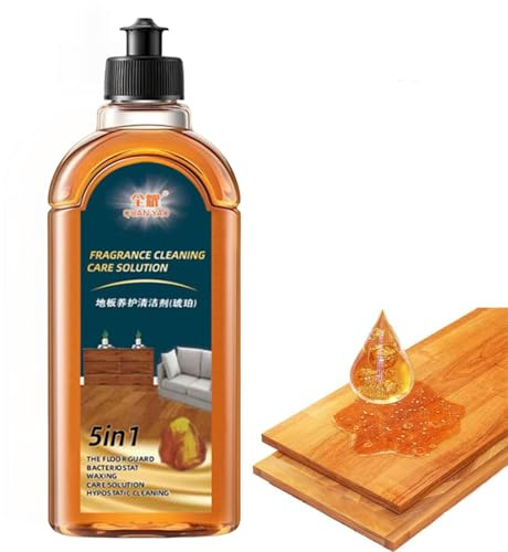 5 in 1 Bodenreiniger, Dual-Action-Fleck- und Geruchsentferner, Hartholzbodenpolitur und Restaurator für Lang Anhaltenden Glanz und Schutz, Natürlicher Glanz, Entfernt Kratzer, Fliesenreiniger (1)