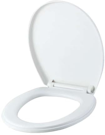 Tapa WC Universal con Cierre Suave, Asiento de Inodoro, Blanco,45.5x33.5cm (Mediana)
