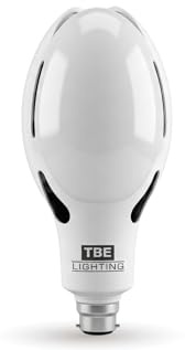 TBE LIGHTING Lámpara LED de repuesto de halogenuros metálicos de 50 W, base de bayoneta B22, luz blanca diurna de 6000 K, haz ancho de 300°, diseño de 3 paneles, luz de alto lumen para almacén, taller