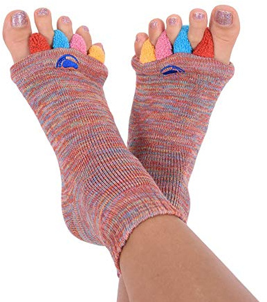 My Happy Feet Foot Alignment Socks with Toe Separators (Multicolor - L)