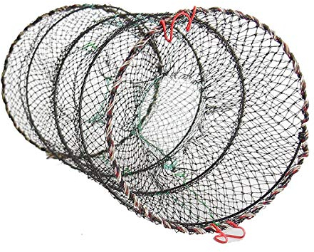 Faltbare Köderfischreuse 60x30 cm Aalreuse Krebsreuse Fischreuse (Reuse 60x30)