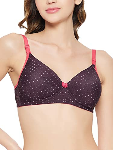 Clovia vadderad bygellös helkupa polka Dot Multiway T-shirt BH i brunt, BRUN, 95C