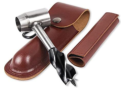 Auger Drill Bit Hand Auger Wrench Survival Settlers Tool Wood Drill Peg Hole Maker Multitool for Bushcraft Camping