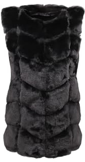 QUEEN HELENA Smanicato Invernale Caldo con Pelo Morbido Pellicciotto Donna PLC04 (Taglia Unica, Nero)