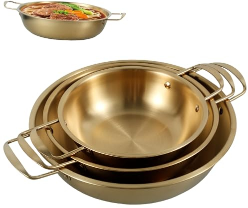 Casserole coréenne Ramen Noodle avec poignée en acier inoxydable - Casserole rouillée - Chauffage rapide - Pot à pâtes pratique