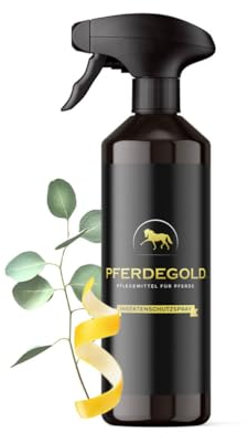 Pferdegold Insektenspray 500ml - Gegen Bremsen, Mücken & Fliegen - Fliegenspray Pferde - Natürlich & Dopingfrei - Made in Germany