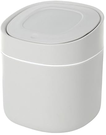 Générique Poubelle De Bureau - Corbeille À Papier De Bureau À Couvercle À Pression | Conteneur De Rangement Gain De Place Pour Salle De Bain Chambre
