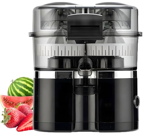 Exprimidor eléctrico de cítricos, exprimidor de naranjas de doble cabezal, extracción rápida, para limones, naranjas y pomelos black