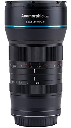 SIRUI 24 mm F2.8 1,33X APS-C Objectif cinéma anamorphique(Monture M4/3) pour GH5/GH6/BMPCC