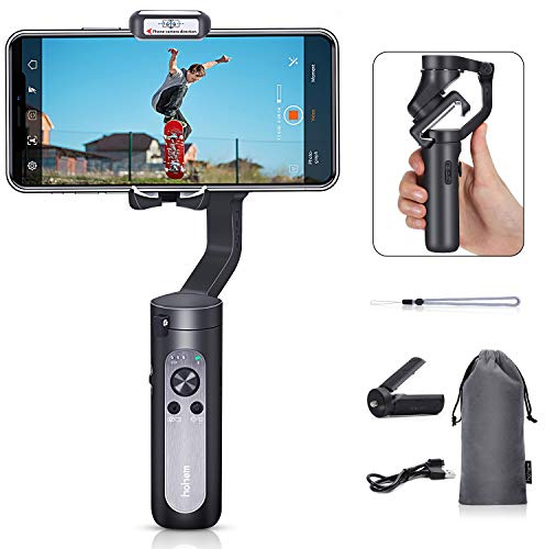 Hohem 2019 smartphone gimbalstabilisator 3-axlad handhållen glatt med ansiktsobjekt automatisk spårning för iPhone Xs Max Xr X 8 Plus 7 6 senaste Mobile Plus Isteady Gimbal för Android-telefon