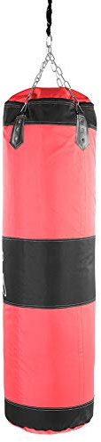 Keen so Sacco di Sabbia Vuoto, Sacco da Boxe da Allenamento Vuoto Sacco di Sabbia da 0,6 m - 1,2 m Lotta da Karate Punch Punch Sacco da Sabbia (Rosso/Verde)(100cm-Rosso)