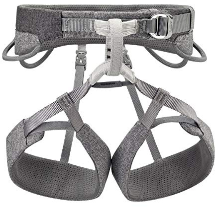 PETZL Sama Klettergurt aus Polyamid Polyester und Aluminium in der Farbe Grau Größe: XL, Taillenumfang: 92-100 cm, Beinschlaufen: 57-62 cm, C021BA03