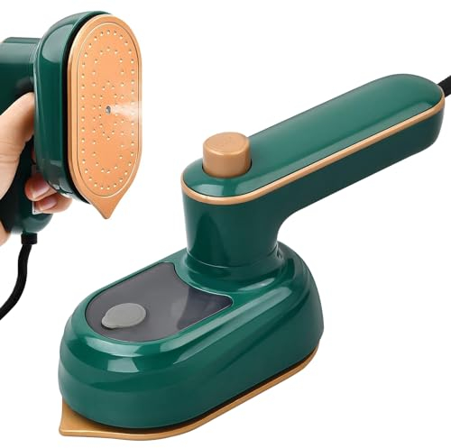 MeYuxg Mini ferro da stiro portatile pieghevole da viaggio Ferro da stiro a vapore Mini ferro da stiro a vapore Ferro da stiro con serbatoio dell'acqua da 50 ml Piastra di base in titanio 30 secondi