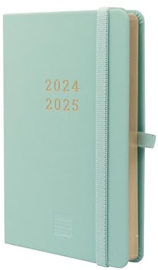 Finocam - Terminkalender Mínimal 18 Monate 2024 2025 Horizontale Wochenansicht Juli 2024 - Dezember 2025 (18 Monate) Türkis International