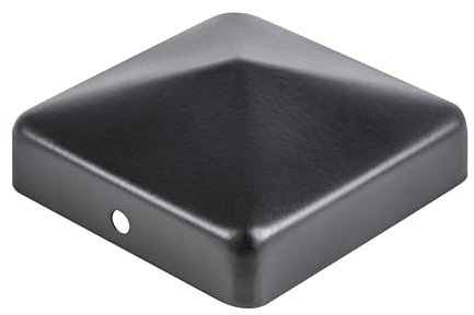 Alberts 858520 Capuchon pour poteau en bois | forme plate | noir | 70 x 70 mm | kit de 10